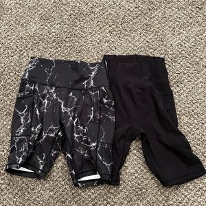 Buff bunny bundle of two pocketed biker shorts with side pockets